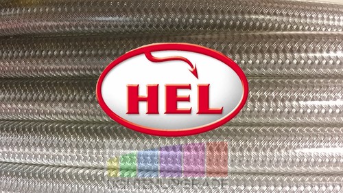 Clear hel braided brake hose - hel,