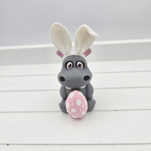 Printed cute hippo - hippo, wearing