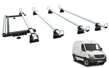 Van Roof Rack 4 Bars For VW CRAFTER (2006-2016) With Rear Roller TITAN WorkReady
