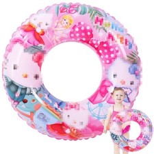 Cat Cartoon Swimming Ring, 60 Cm Inflatable Baby Swimming Float 2-5 years