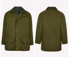 NEW MENS WARM TWEED PADDED COUNTRY OUTDOOR SHOOTING FISHING FARMING JACKET COAT