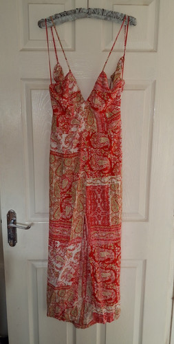 Zara red paisley neck - zara,