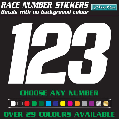 Custom racing numbers - x,