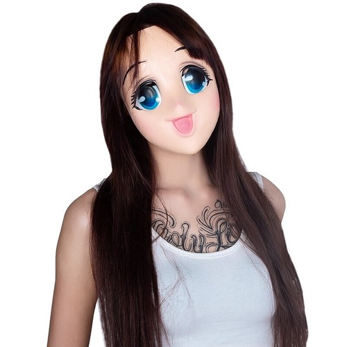 Latex cosplay mask cartoon - cosplay,