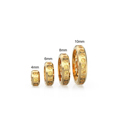 Real golden citrine 18k - real, solid