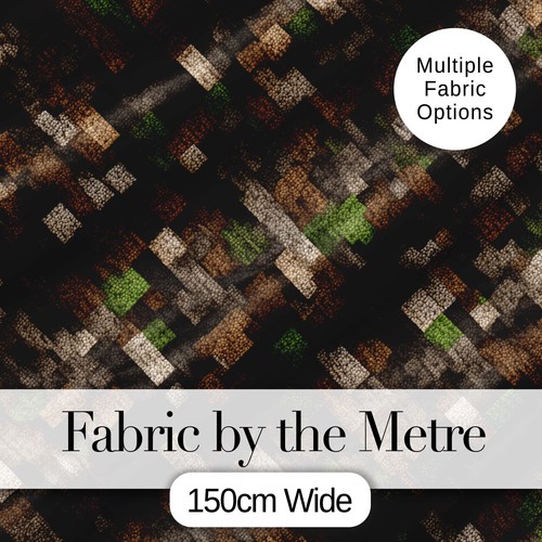Brown green camouflage pixel - brown,
