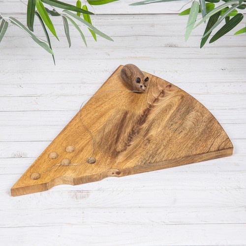 Wooden cheese board wedge - board,