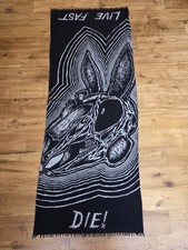 Alexander McQueen reversible grey/black scarf/shawl 30in x 78 in