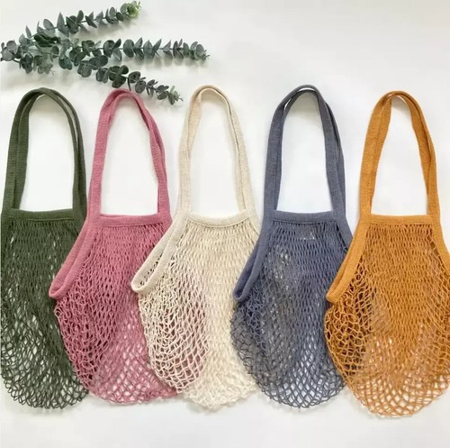 Mesh net bag reusable - reusable, string