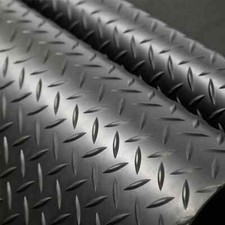 3MM Rubber Flooring Matting Heavy Duty Black Mat Anti Slip Garage Checker Ribbed