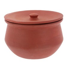 Clay Handi Serving Pot with Lid Biryani Chicken Rice Curry Casserole 1KG - 4KG