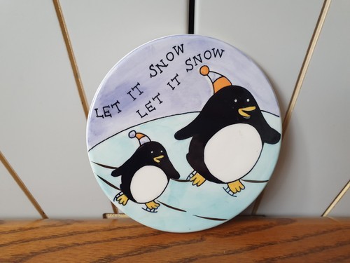 Ice skating penguins - penguins, christmas