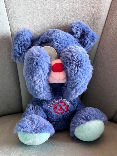 Peekaboo blue teddy bear - blue,