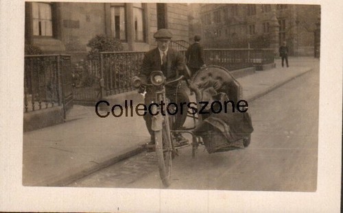 1917 man motorcycle sidecar - man,