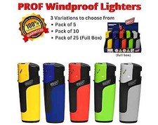 Original PROF Lighters Full Set Windproof Electronic Jet Gas Refillable Cheap