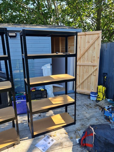 New tier garage shelving - new,