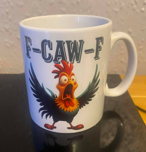 Caw chicken 11oz mug - f-caw-f,