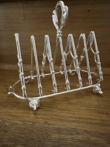 Silver plated rope fox head - silver,