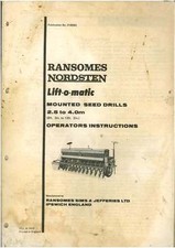 Ransomes Nordsten Lift-o-Matic Seed Drill Manual