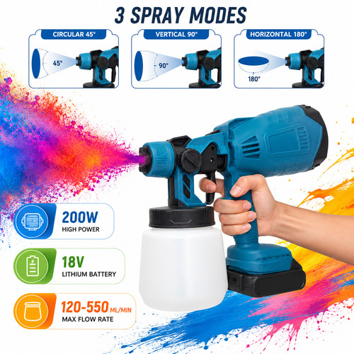 Cordless paint sprayer 18v - paint,
