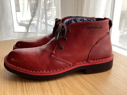 Moshulu red leather ankle - moshulu,
