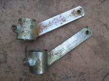 Royal Enfield ? RUSTY John Tickle headlight brackets 34.6mm ID USED AS FOUND