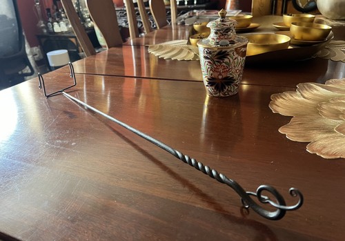 Antique worked iron toasting - antique,