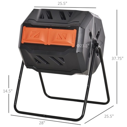 Dual chamber compost - compost, tumbler