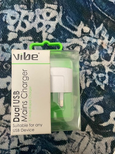 Vibe dual usb mains charger - vibe,