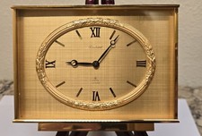 Vintage IMHOF Bucherer Swiss Brass Desk Clock – 15 Jewels ~ For Parts