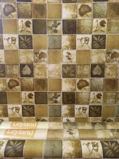 X3 1970s Vintage LEYLAND Wallpaper Rolls 60s Retro Mcm Botantical tiles leaves