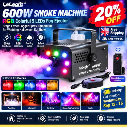 600w led rgb smoke machine - smoke, fog
