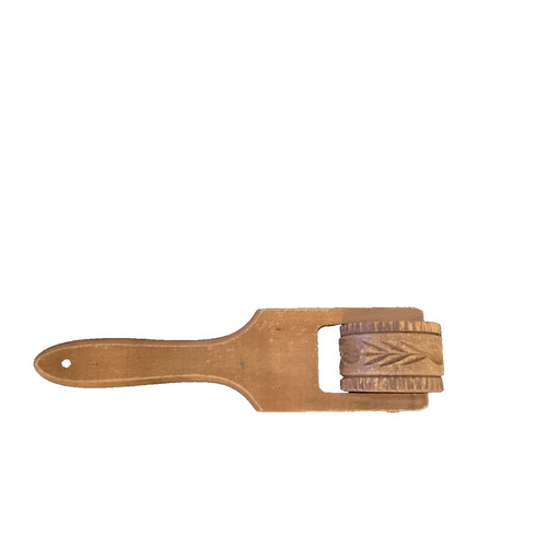 Vintage carved wood butter - carved,