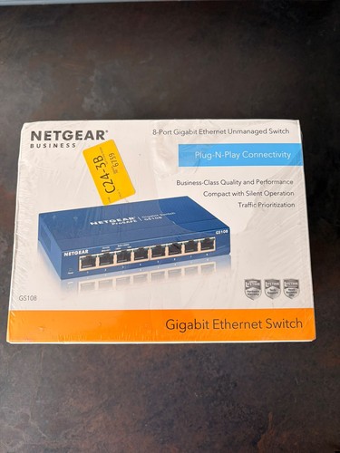 Sealed netgear gs108 unmanaged - netgear,