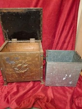 Vintage Brass Coal Box with