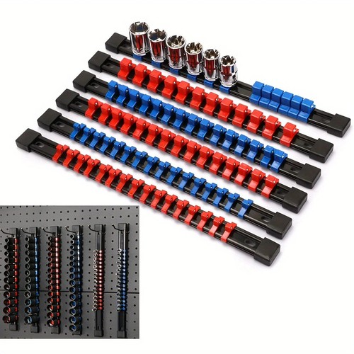 6pc socket organizer rail - 6pc,