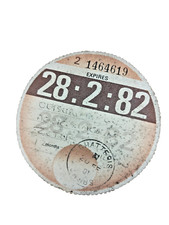 Vintage Original tax disc For Zetor Tractor 28th February 1982