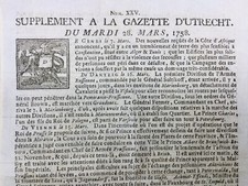 Louisbourg IN 1758 Canada Fort Duquesne Isle Bretton Cap Minden Germany Utrecht