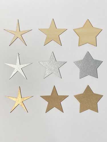 Point wooden stars - 5,
