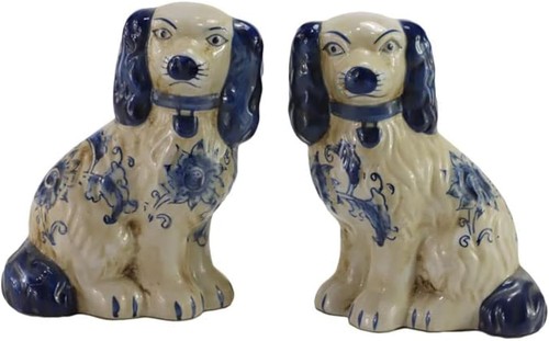 Hand painted blue and white - and,