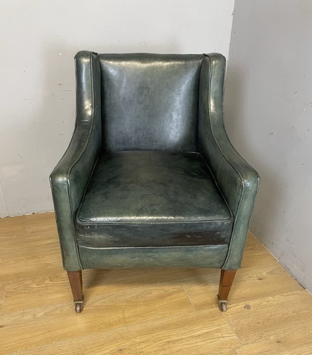 Edwardian leather club chair