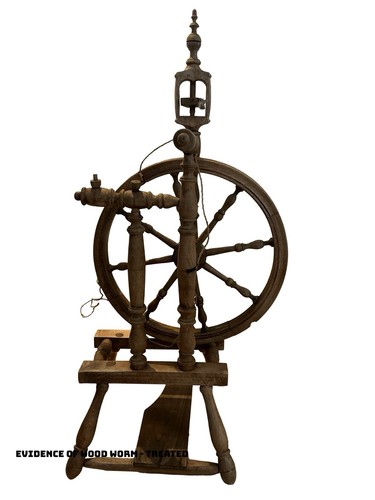 Antique vintage spinning wheel - antique,