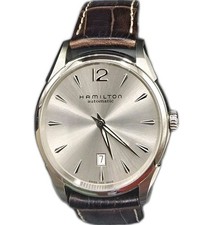 Hamilton Jazzmaster Silver Men's Watch with Brown Leather Band - H38615555