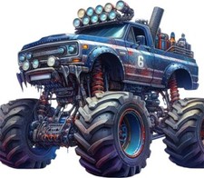 Colourful Monster Truck Wall