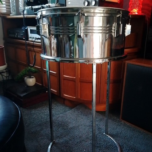 Drum side table - side, just