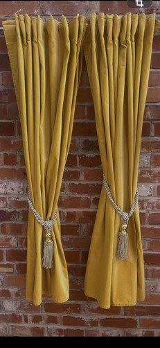 Mustard yellow cotton velvet - yellow,