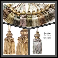 Large Key Tassel 11cm + 12cm