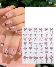 5D Nail Art Stickers Decals Embossed Christmas Bows Bowties Decoration (MO195)