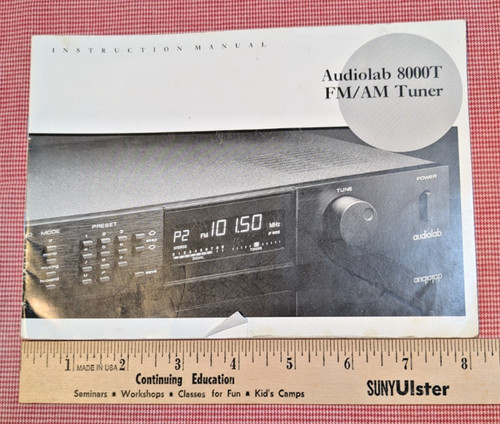 Vintage manual audiolab 8000t - manual,