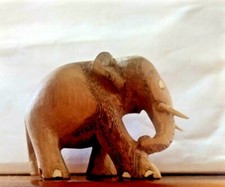 Proud wooden Asian elephant